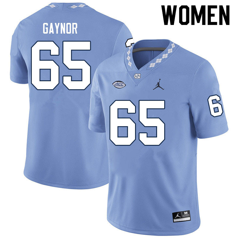 Women #65 Corey Gaynor North Carolina Tar Heels College Football Jerseys Sale-Carolina Blue